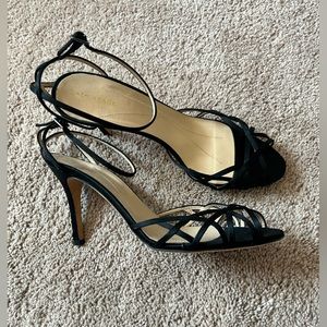 Kate Spade black strappy heels 9.5
